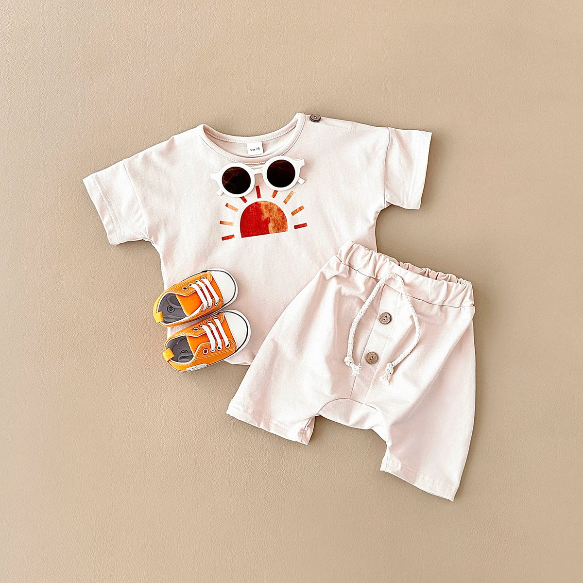 Summer Baby Clothes Set Organic Cotton Ice Cream Tee