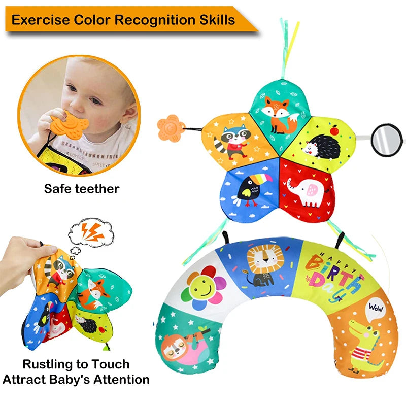 Baby Tummy Time Pillow Toys Black and White High Contrast3