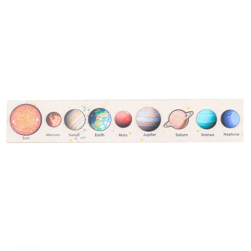 New Montessori Wooden Toys Eight Planets Puzzle