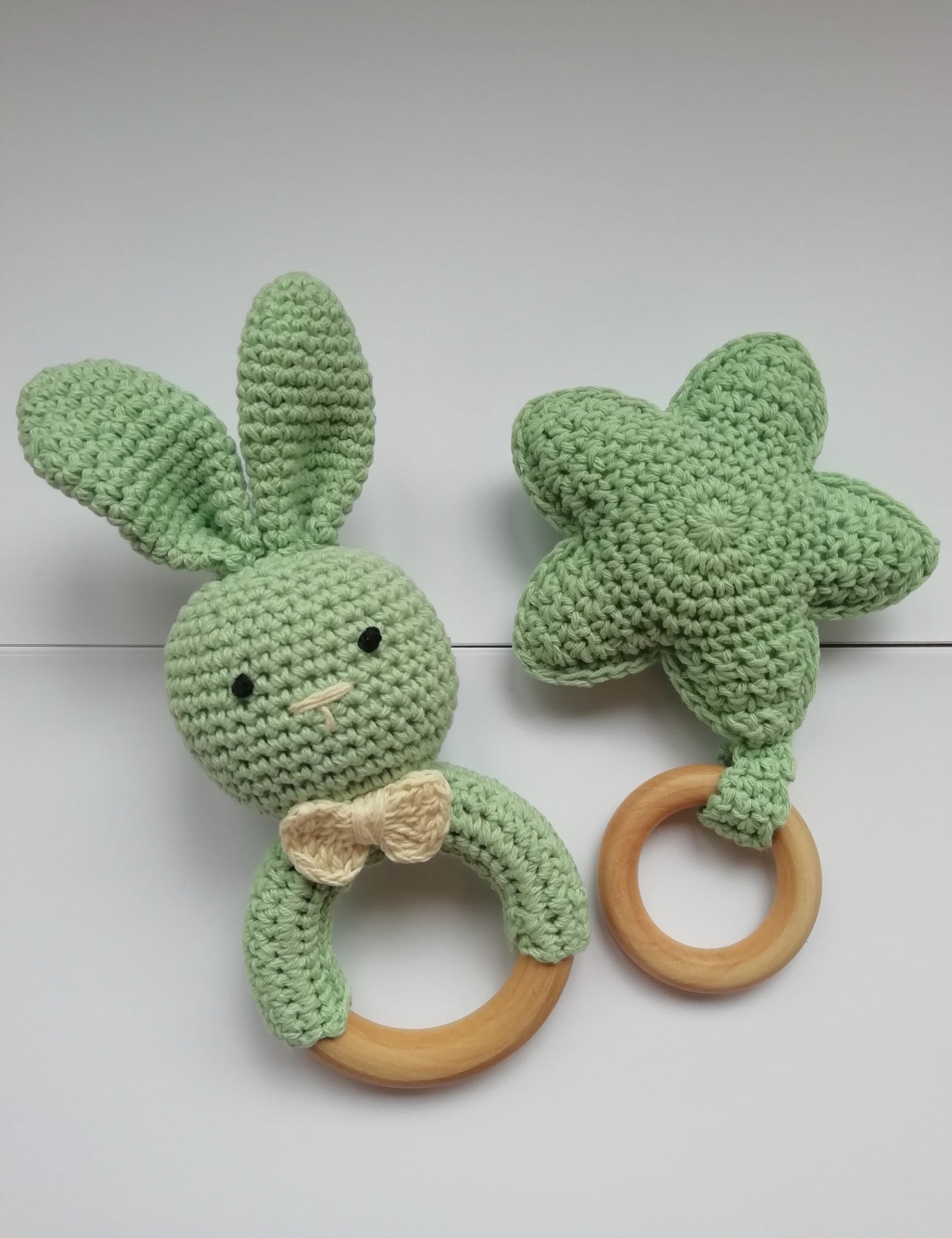 Crochet baby Montessori teething and rattles toys