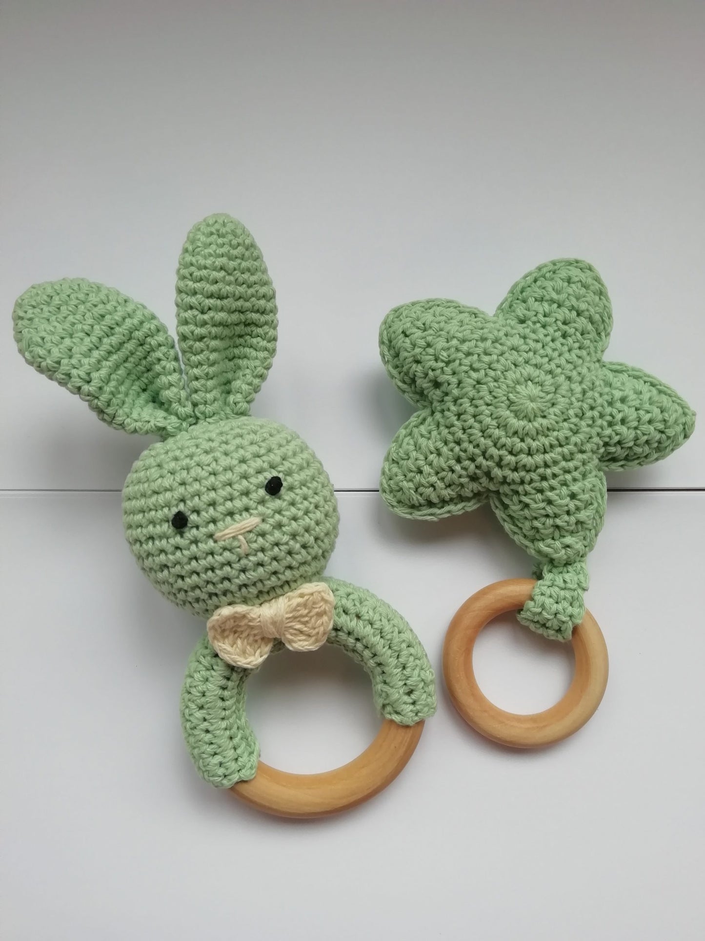 Crochet baby Montessori teething and rattles toys