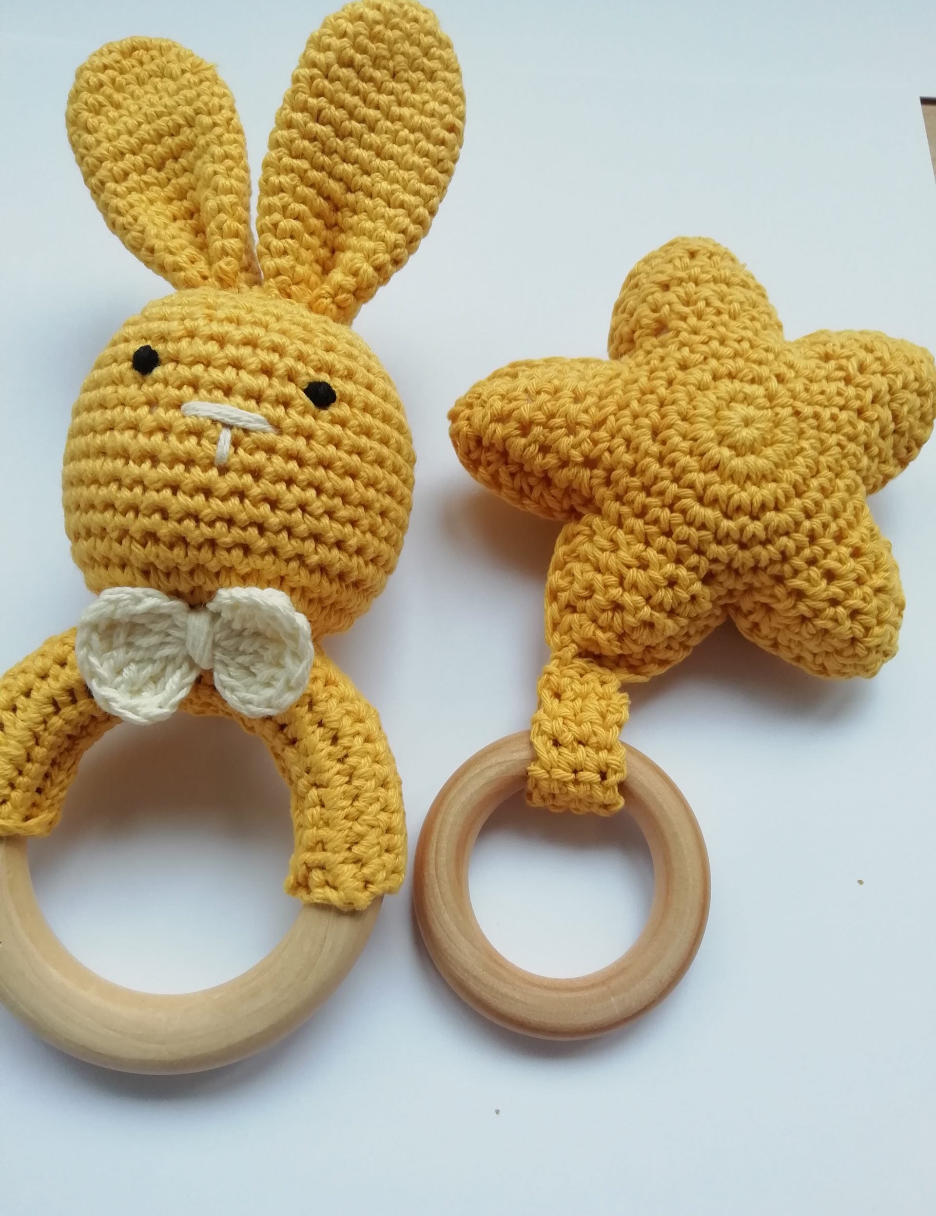 Crochet baby Montessori teething and rattles toys