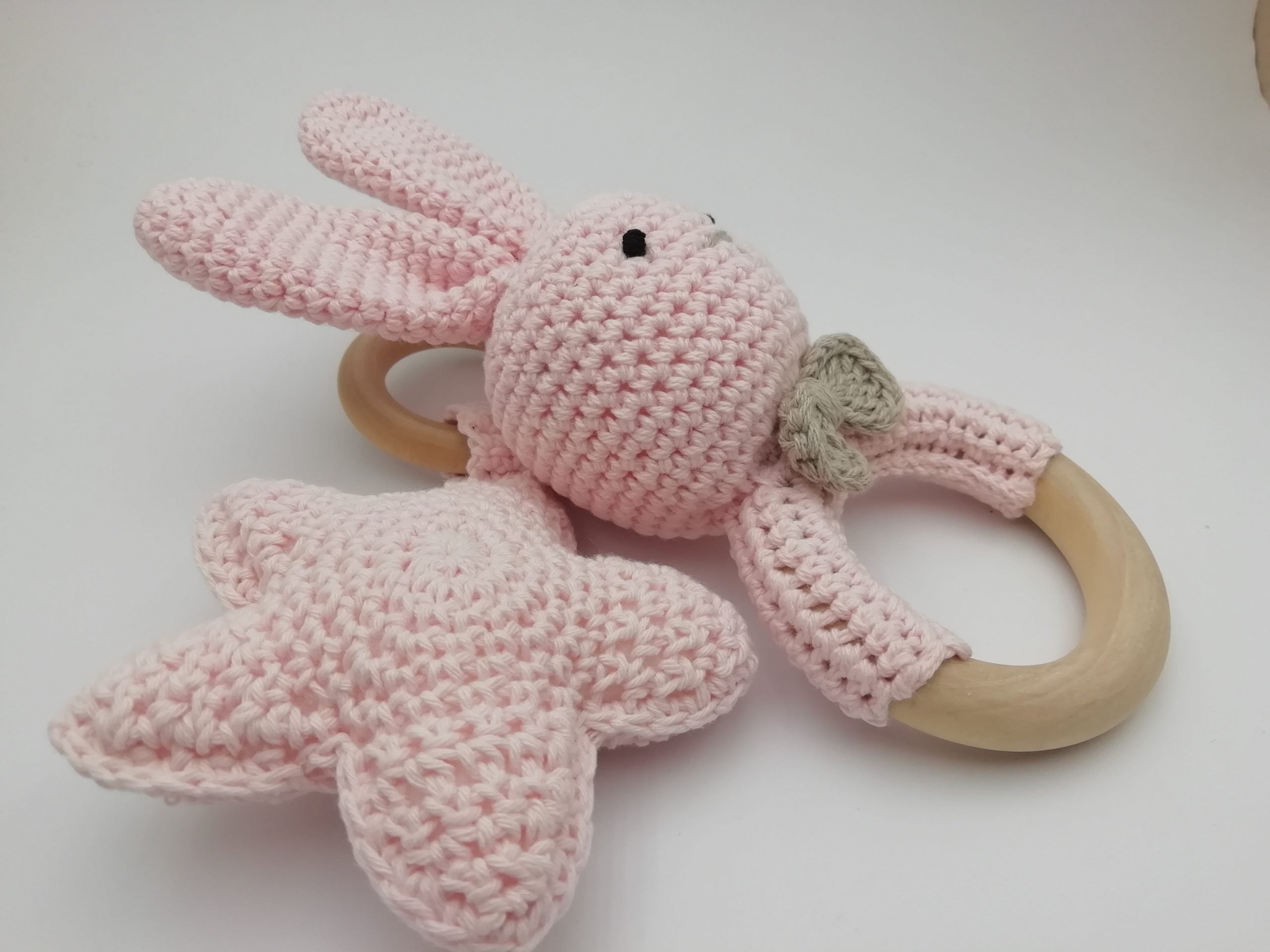 Crochet baby Montessori teething and rattles toys1