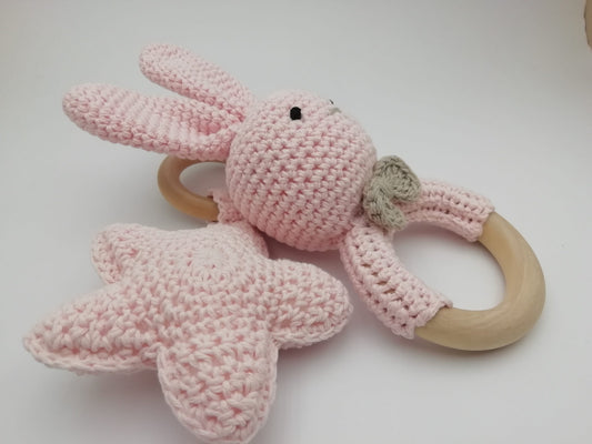 Crochet baby Montessori teething and rattles toys