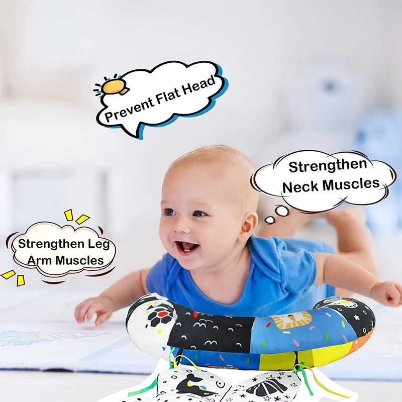 Baby Tummy Time Pillow Toys Black and White High Contrast-1