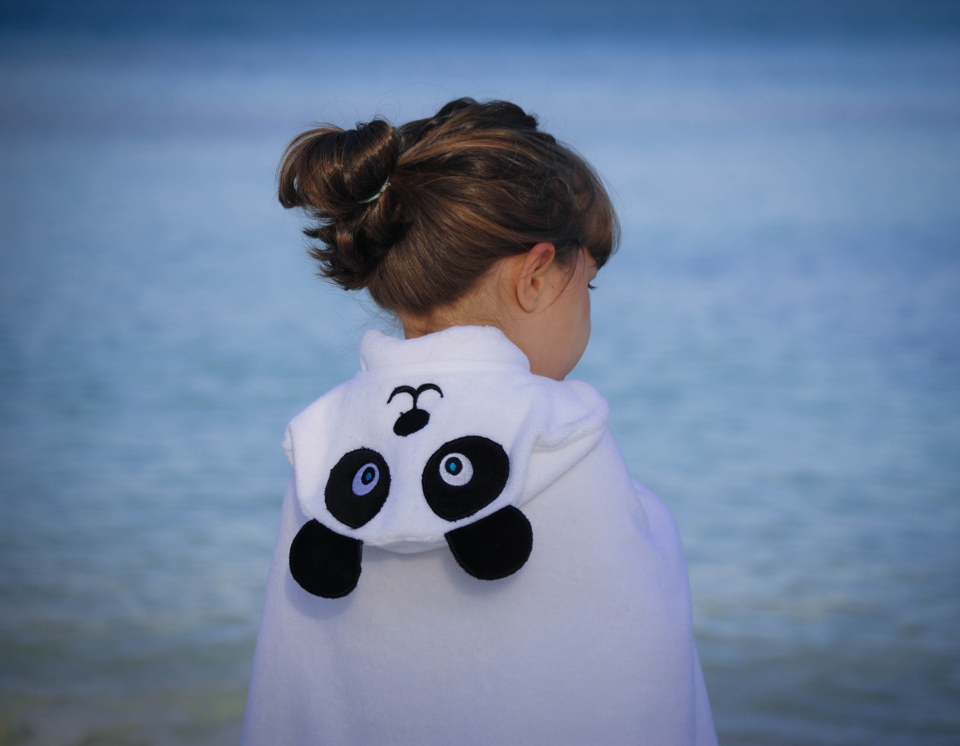 Panda Hooded Turkish Towel
