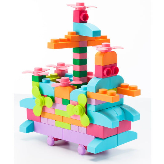 UNiPLAY Soft Building Blocks Plus Series 80pcs Pastel Color