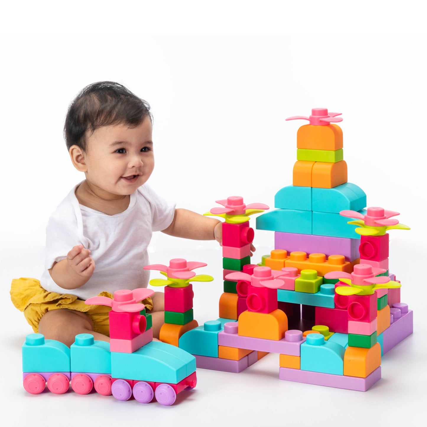 UNiPLAY Soft Building Blocks Plus Series 80pcs Pastel Color