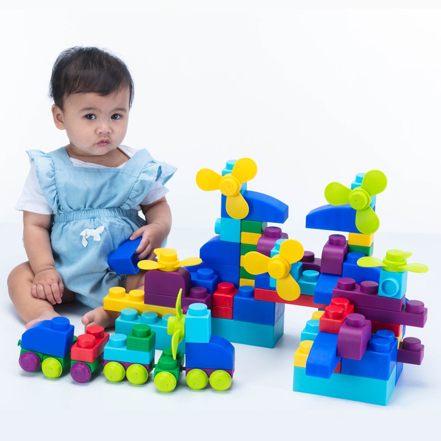 Soft Building Blocks Plus Series 80pcs Primary Color