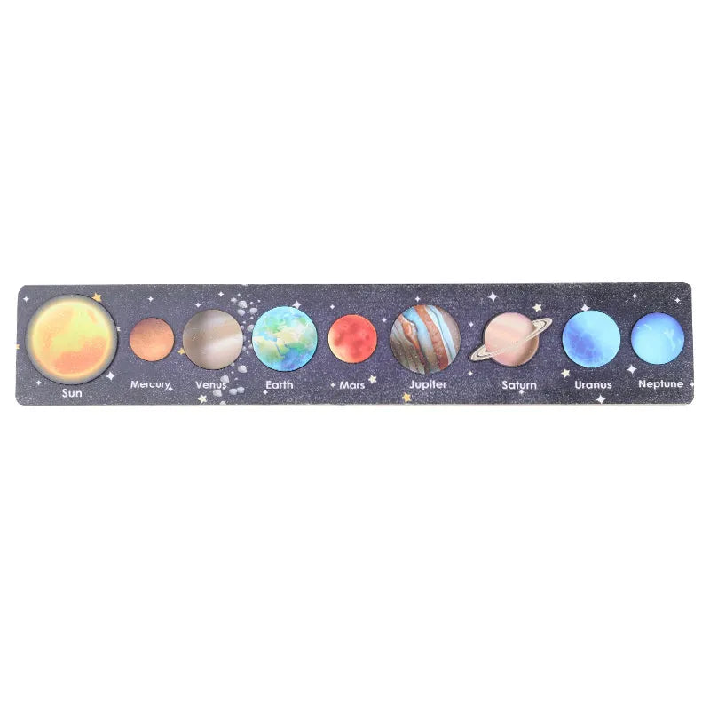 New Montessori Wooden Toys Eight Planets Puzzle