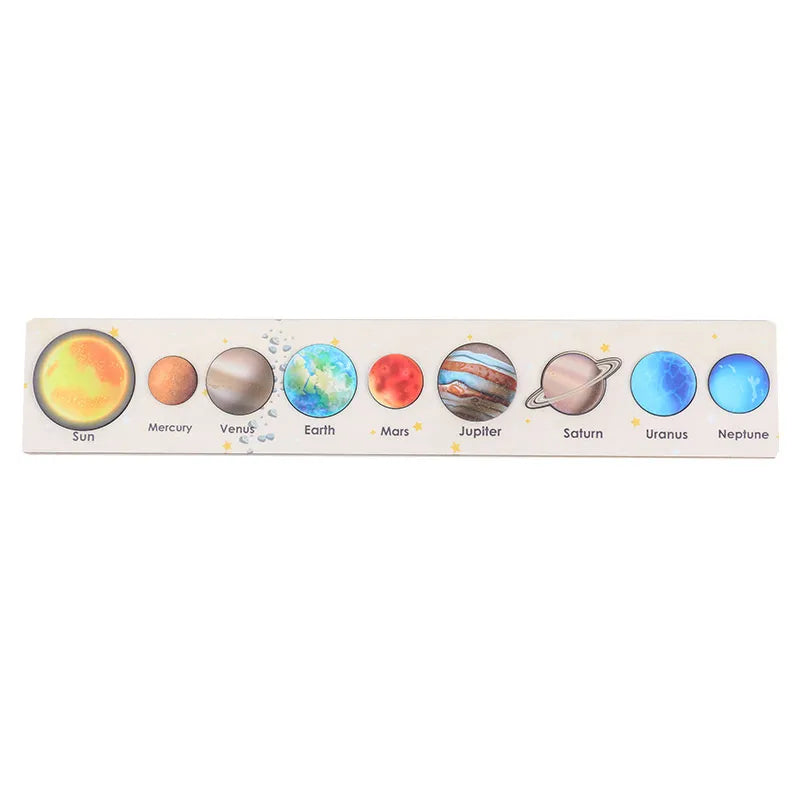 New Montessori Wooden Toys Eight Planets Puzzle